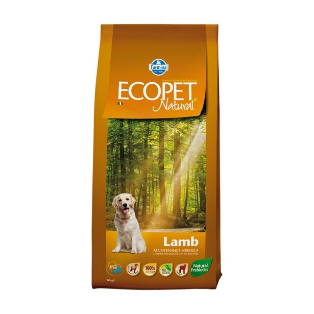 SUHA HRANA ZA PSA ECOPET BRIKETI ECOPET NATURAL LAMB 12 KG ZA PSE