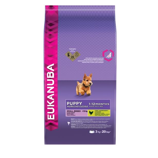 SUHA HRANA ZA PSA EUKANUBA BRIKETI MAJHNE PASME MLADI PSI, 3KG