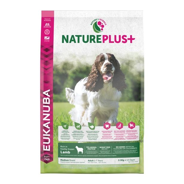 SUHA HRANA ZA PSA EUKANUBA BRIKETI NP ODRASLI PSI SREDNJI JAGNETINA 2.3 KG