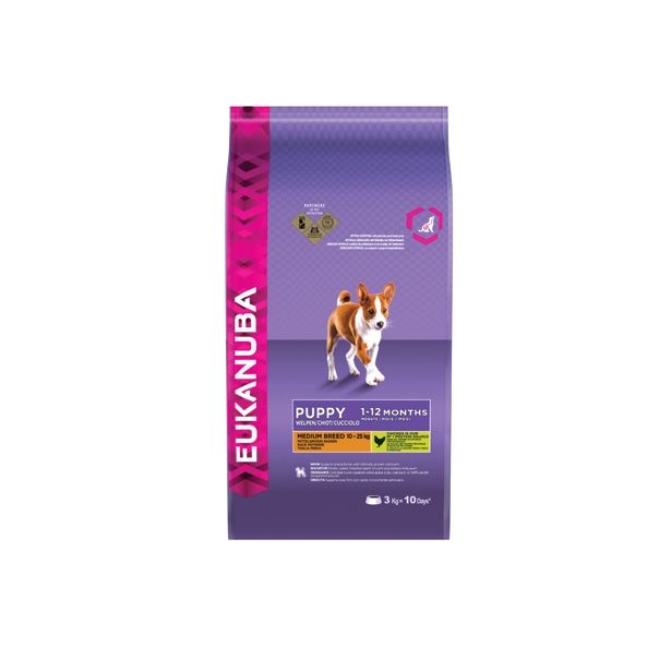 SUHA HRANA ZA PSA EUKANUBA BRIKETI SREDNJE PASME MLADI PSI, 3KG