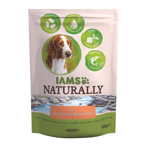 SUHA HRANA ZA PSA IAMS BRIKETI ODRASLI PSI, 800G SEVERNI ATLANTSKI LOSOS