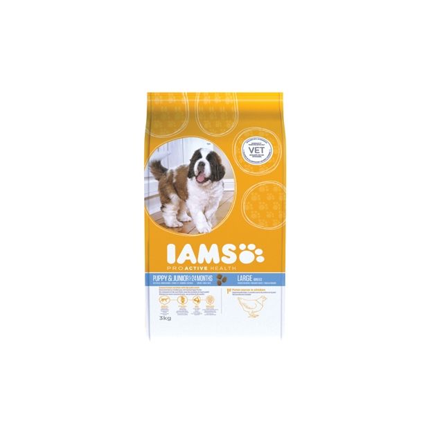 SUHA HRANA ZA PSA IAMS BRIKETI VELIKE PASME MLADI PSI, 3KG