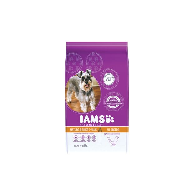 SUHA HRANA ZA PSA IAMS BRIKETI ZA STAREJŠE PSE 1 KG