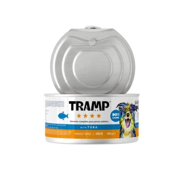 MOKRA HRANA ZA PSE TRAMP 4* DOG PATE WITH TUNAPAŠTETA ZA ODRASLE PSE S TUNO, 16 X 185 G