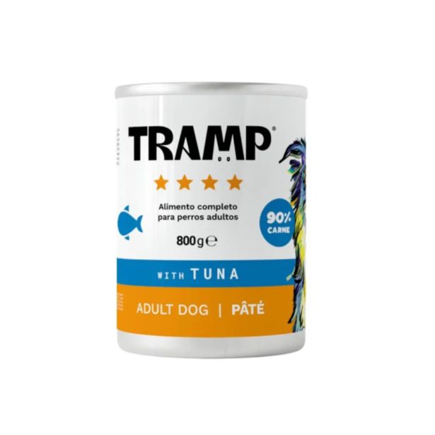 MOKRA HRANA ZA PSE TRAMP 4* DOG PATE WITH TUNAPAŠTETA ZA ODRASLE PSE S TUNO, 6 X 800 G