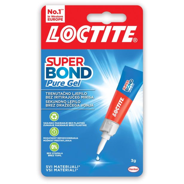 SEKUNDNO LEPILO HENKEL ACC LOCTITE SUPER BOND PURE GEL 3G