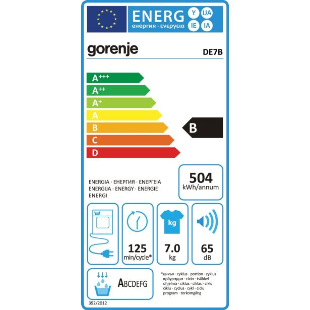 SUŠILNI STROJ GORENJE DE 7 B