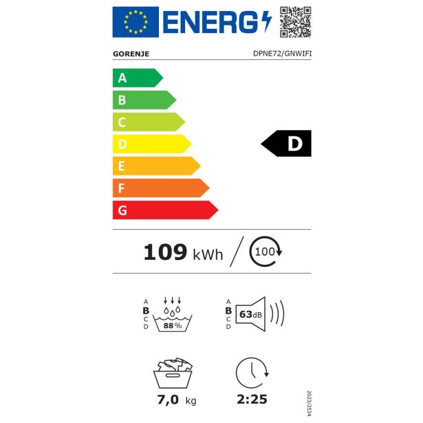 SUŠILNI STROJ GORENJE DPNE72/GNWIFI