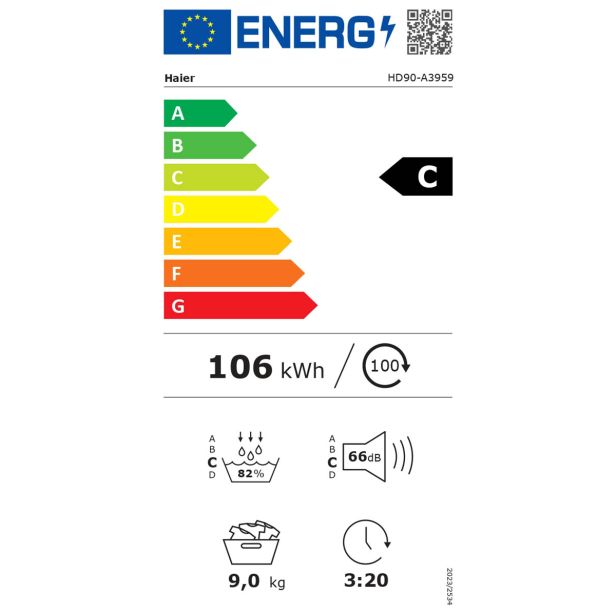 SUŠILNI STROJ HAIER HD90-A3959-S TOPLOTNA ČRPALKA