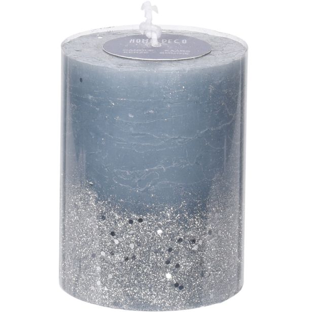 TOP SVEČA EH 7X9 CM BELA, MODRA, SIVA RUSTIC - SORT.