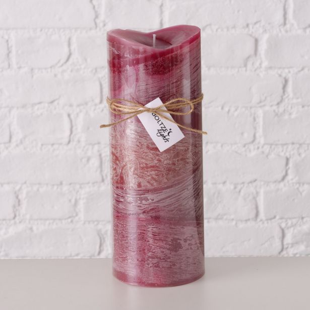 SVEČA BOLTZE RDEČA, VIŠINA 25 CM FI 10 CM, SORT