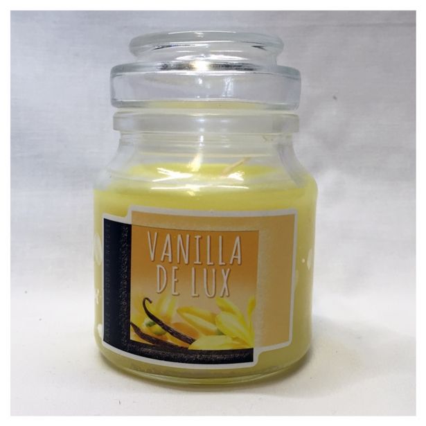 SVEČA MULLER DIŠEČA STEKLO S POKROVOM VANILLA