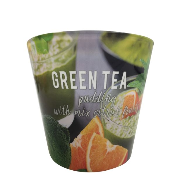 SVEČA MULLER DIŠEČA V KOZARCU 115 G ZELENI ČAJ