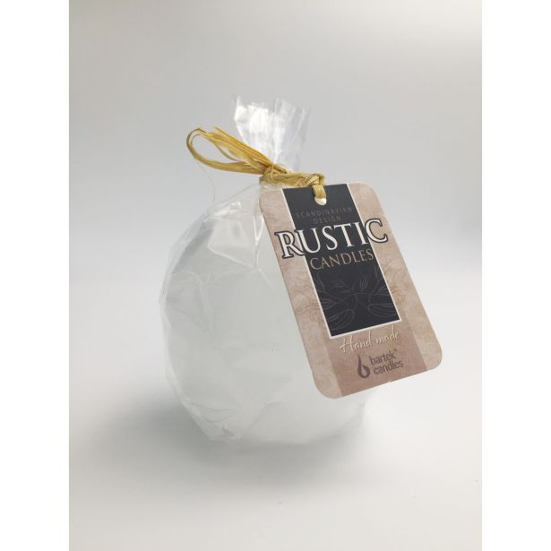 OKROGLA SVEČA MULLER 80 MM BELA RUSTIKA