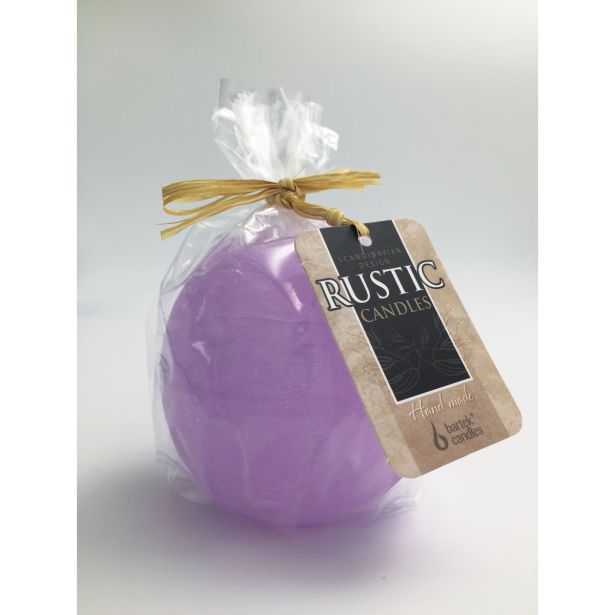 OKROGLA SVEČA MULLER 80 MM LILA RUSTIKA