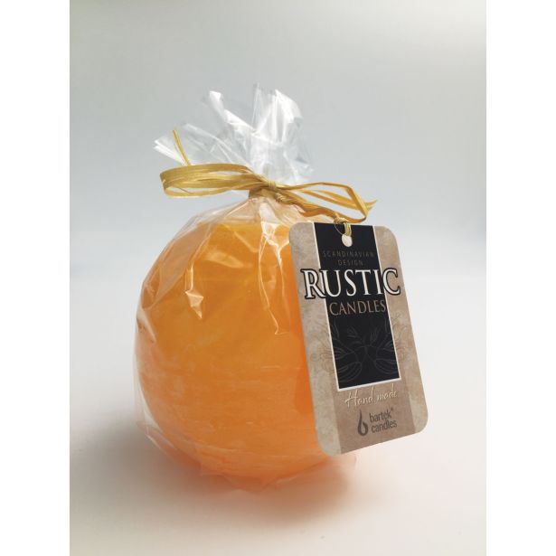 OKROGLA SVEČA MULLER 80 MM RUMENA RUSTIKA