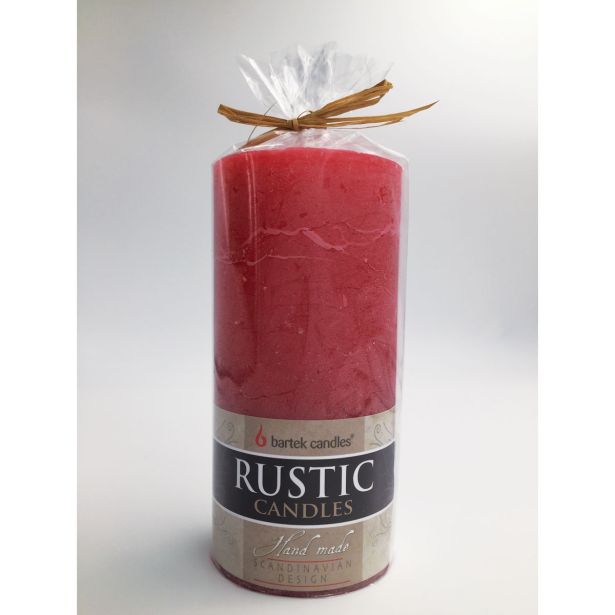 TOP SVEČA MULLER 70X140 MM RDEČA RUSTIKA