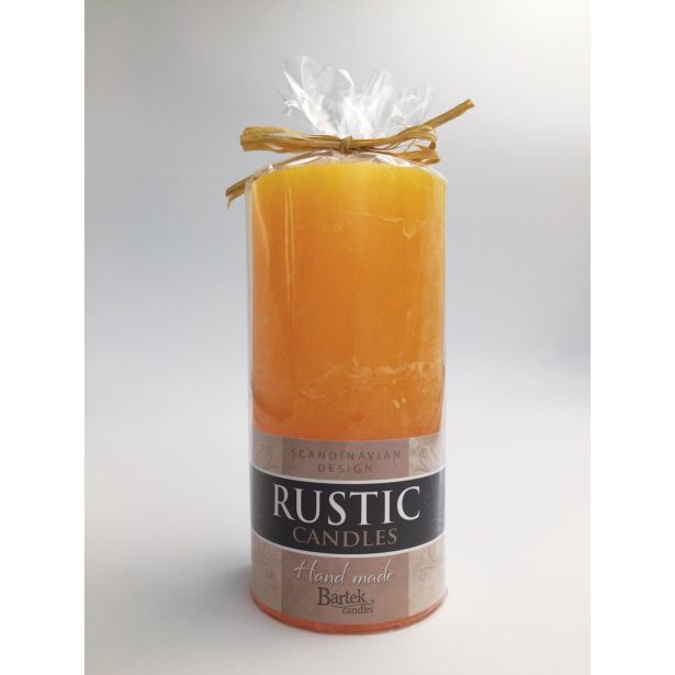 TOP SVEČA MULLER 70X140 MM RUMENA RUSTIKA