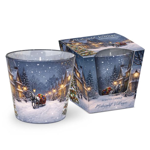 SVEČA V KOZARCU BARTEK DIŠEČA MIDNIGHT VILLAGE 115 G