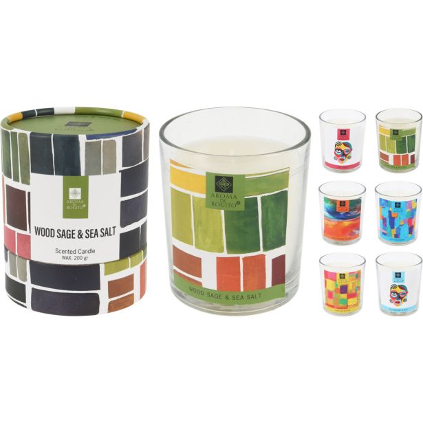 SVEČA V KOZARCU EH ART DECO V STEKLENEM