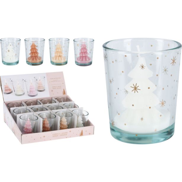 SVEČA V KOZARCU EH BOŽINI MOTIVI SORTIRANO 65 MM