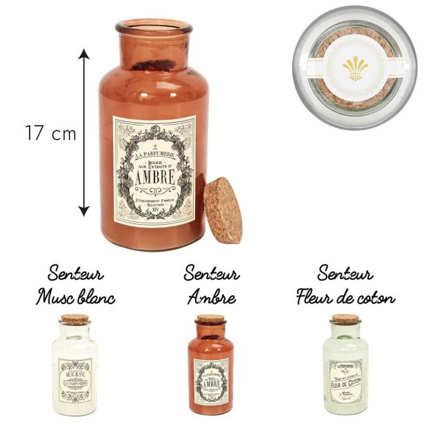 SVEČA V KOZARCU HOME DECO DIŠEČA V RETRO STEKLENIČKI V17CM