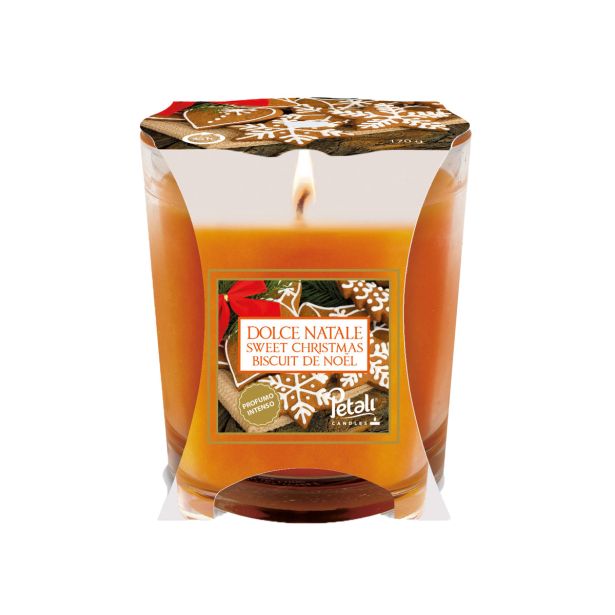 SVEČA V KOZARCU PETALI PET JAR DOLCE NATALE ALR010638