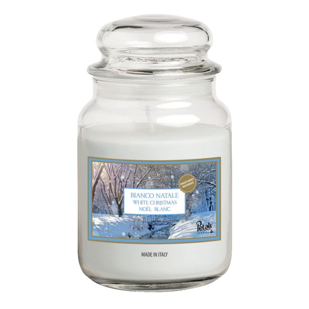 SVEČA V KOZARCU PETALI PET LARGE BIANCO NATALE PTBJ020128