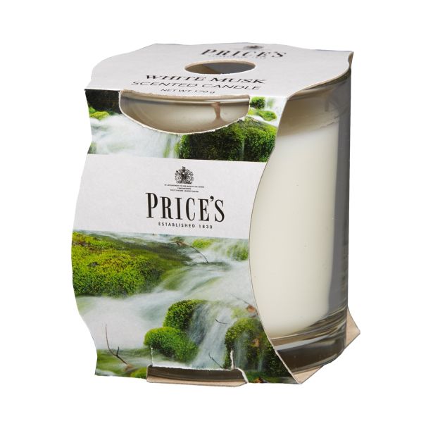 SVEČA V KOZARCU PRICES WHITE MUSK