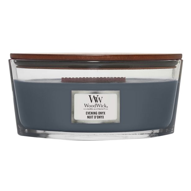 SVEČA V KOZARCU WOODWICK CLASSIC ELIPSE EVENING ONYX