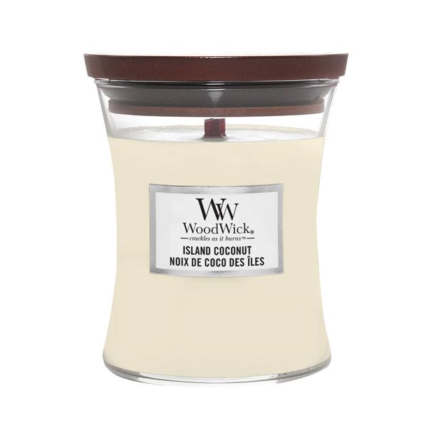 SVEČA V KOZARCU WOODWICK CLASSIC MEDIUM ISLAND COCONUT