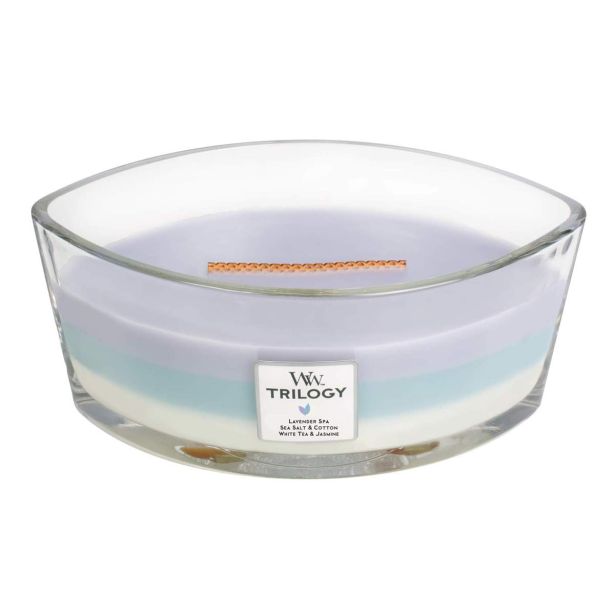 SVEČA V KOZARCU WOODWICK TRILOGY ELIPSE CALMING RETREAT
