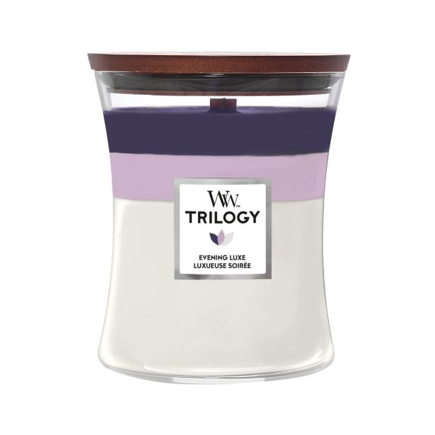 SVEČA V KOZARCU WOODWICK TRILOGY MEDIUM EVENING LUXE