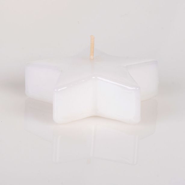 SVEČA ZVEZDA BELE BARVE 9X9 CM