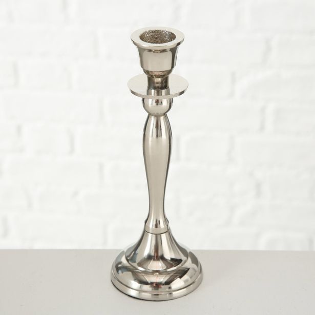 SVEČNIK BOLTZE SREBRN, KOVINA, 5/1