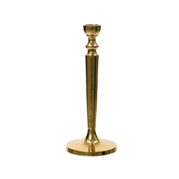 SVEČNIK DECORIS ALUMINIJ ZLAT VIŠINA 22 CM
