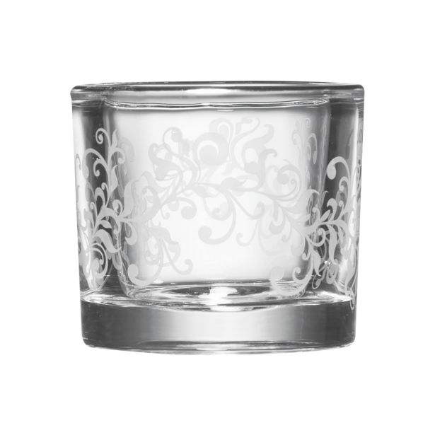 SVEČNIK STEKLARNA HRASTNIK SV CARMEN SMALL SREBRN STEKLEN