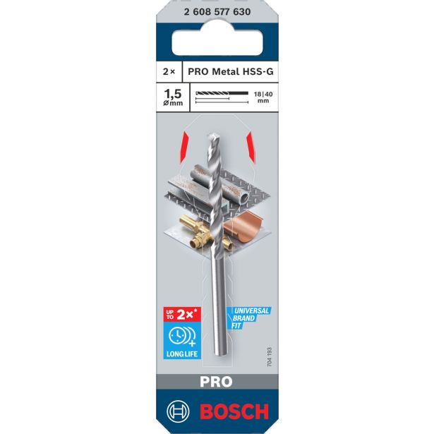SVEDER HSS BRUŠEN DIN 338 BOSCH 1.5 X 18 X 40 MM
