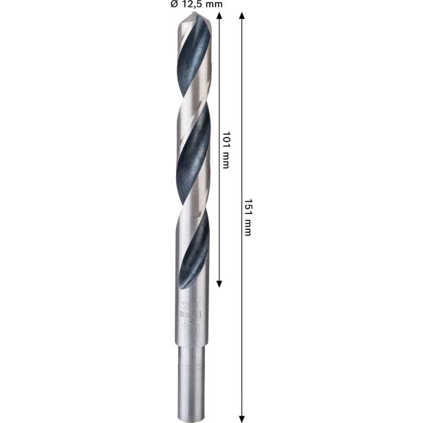 SVEDER HSS BRUŠEN DIN 338 BOSCH 12.5 X 101 X 151 MM