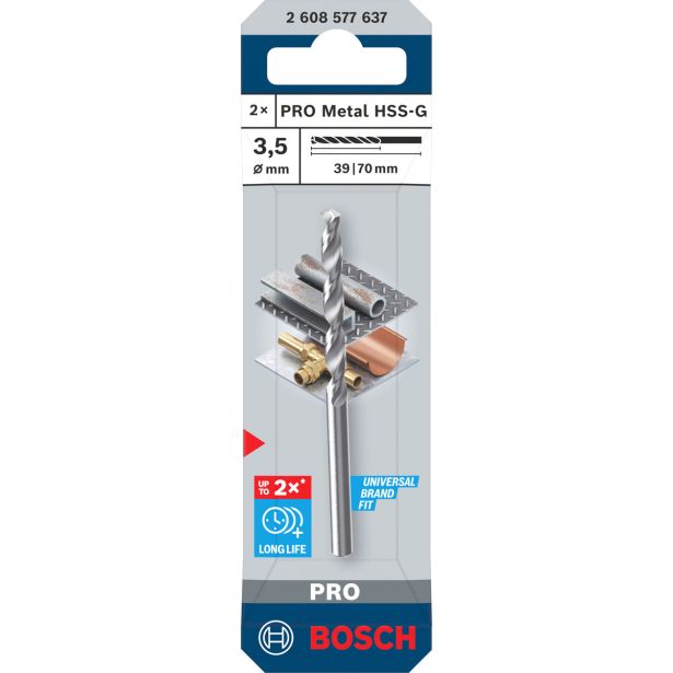 SVEDER HSS BRUŠEN DIN 338 BOSCH 3.5 X 39 X 70 MM