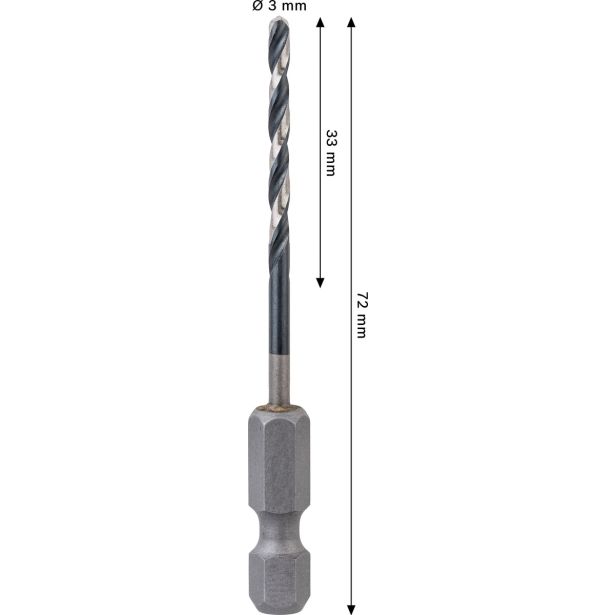 SVEDER HSS BRUŠEN DIN 338 BOSCH 3 X 33 X 72 MM