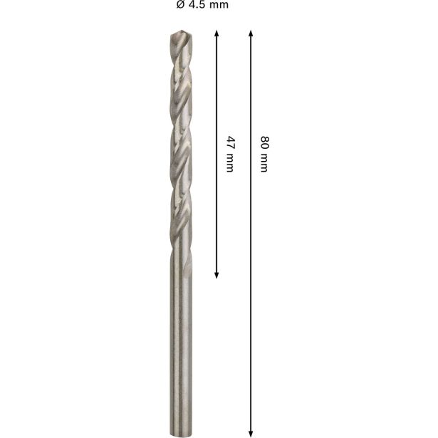 SVEDER HSS BRUŠEN DIN 338 BOSCH 4.5 X 47 X 80 MM