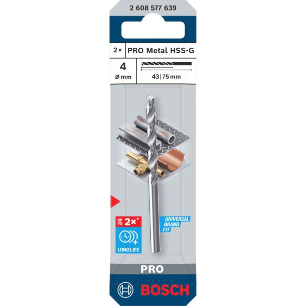 SVEDER HSS BRUŠEN DIN 338 BOSCH 4 X 43 X 75 MM