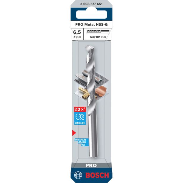 SVEDER HSS BRUŠEN DIN 338 BOSCH 6.5 X 63 X 101 MM