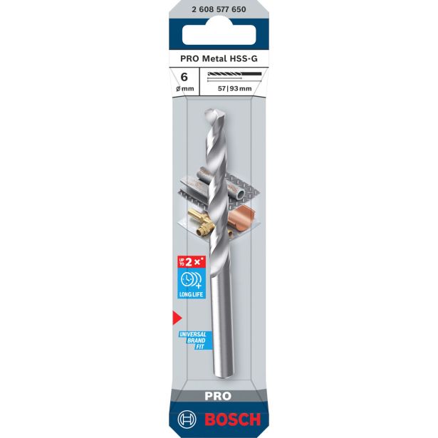 SVEDER HSS BRUŠEN DIN 338 BOSCH 6 X 57 X 93 MM