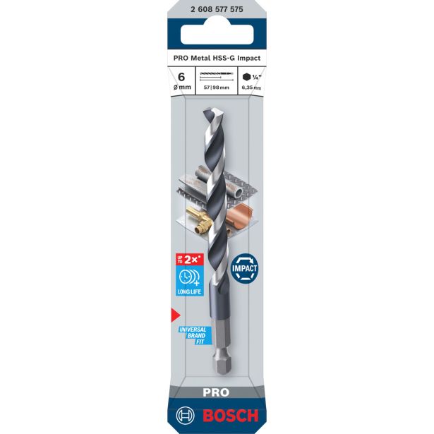 SVEDER HSS BRUŠEN DIN 338 BOSCH 6 X 57 X 98 MM