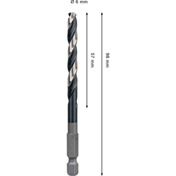 SVEDER HSS BRUŠEN DIN 338 BOSCH 6 X 57 X 98 MM