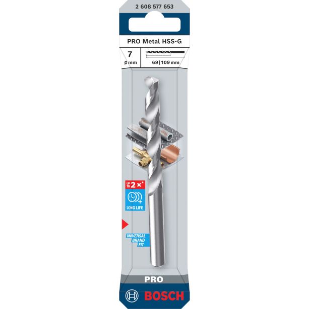 SVEDER HSS BRUŠEN DIN 338 BOSCH 7 X 69 X 109 MM