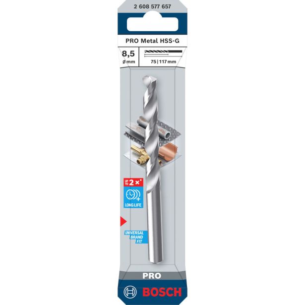 SVEDER HSS BRUŠEN DIN 338 BOSCH 8.5 X 75 X 117 MM
