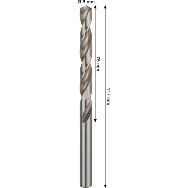 SVEDER HSS BRUŠEN DIN 338 BOSCH 8 X 75 X 117 MM